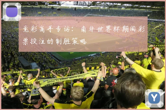 竞彩高手专访：南非世界杯期间彩票投注的制胜策略